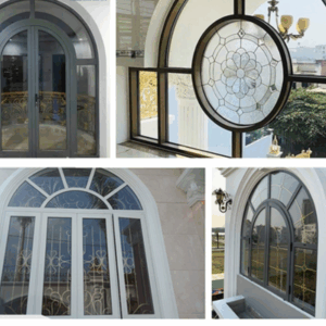Cửa đi mở quay 2 cánh Hệ 65 Vòm